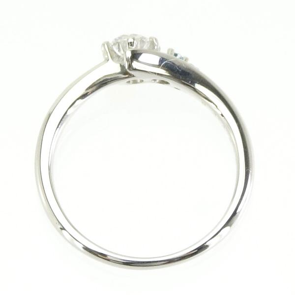 リング プラチナ900 ダイヤモンド 0.313ct ブルーダイヤモンド 0.03ct 