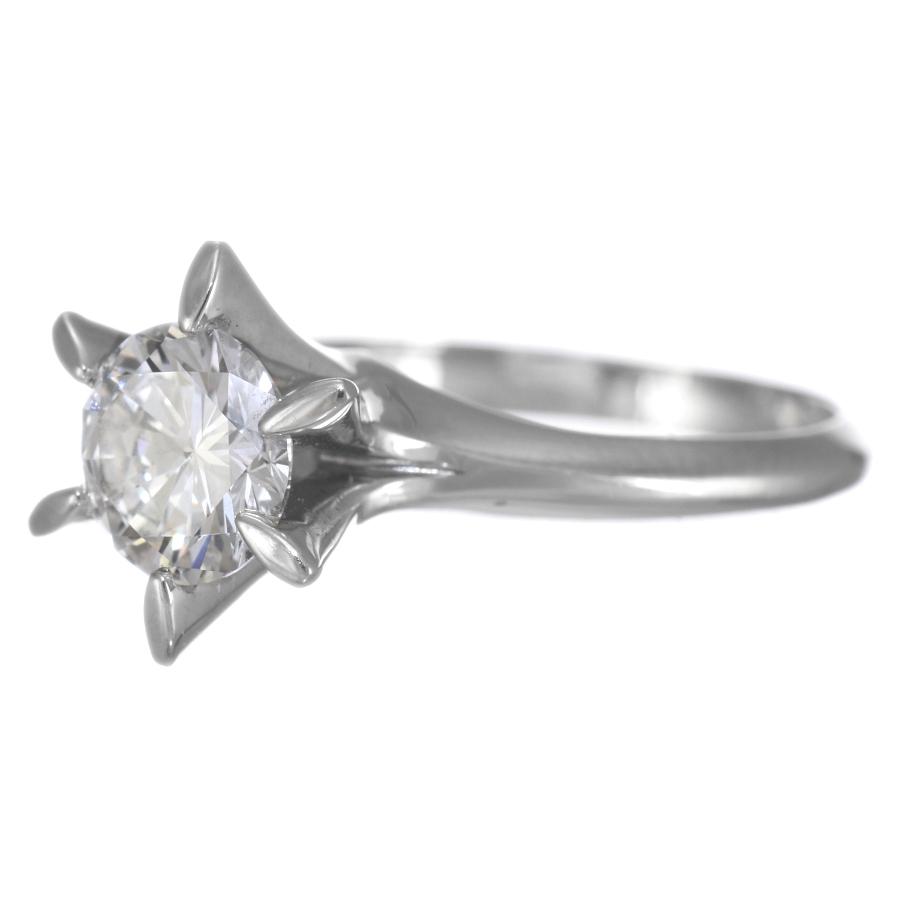 新品同様 ソリティア リング 指輪 プラチナ900 ダイヤモンド 1.014ct 