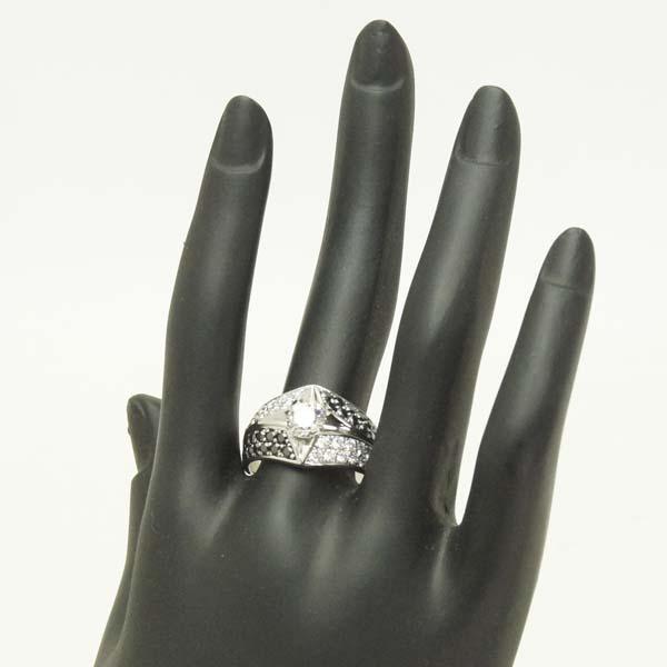リング プラチナ900 ブラックダイヤモンド ダイヤモンド 1.015ct  