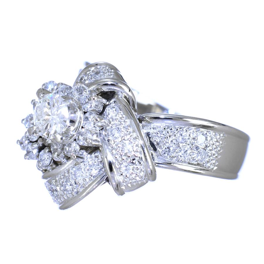 1点限定 リング 指輪 プラチナ900 ダイヤモンド 0.317ct 0.75ct 12号  