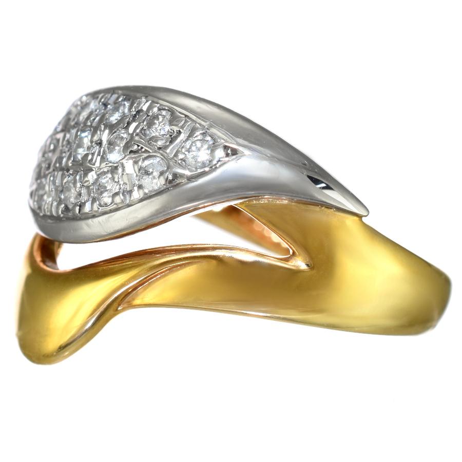 ジュエリーマキ リング 指輪 K18イエローゴールド プラチナ850