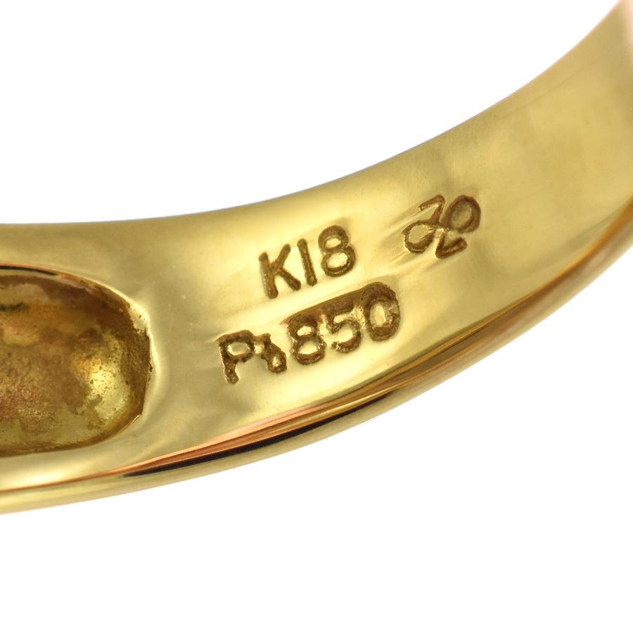 ジュエリーマキ k18 指輪 リング ジュエリーマキ リング 指輪 K18イエローゴールド プラチナ850