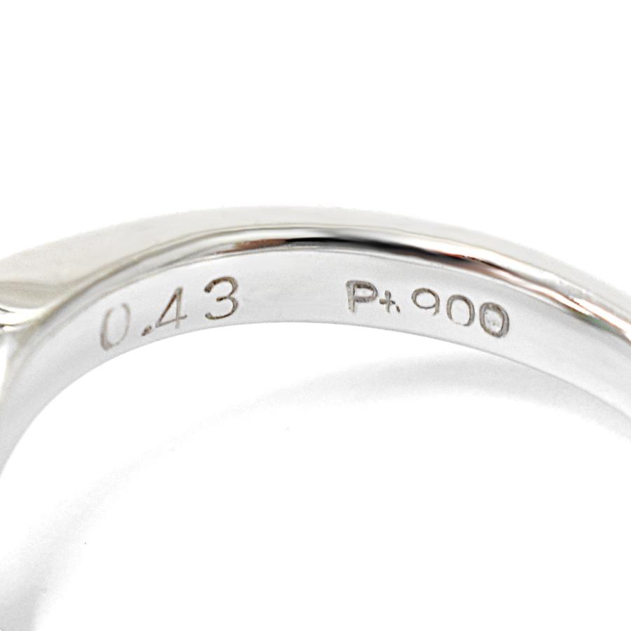 pt900 4g リング エメラルド0.28ct メレ0.065ct 約8号 【公式通販】