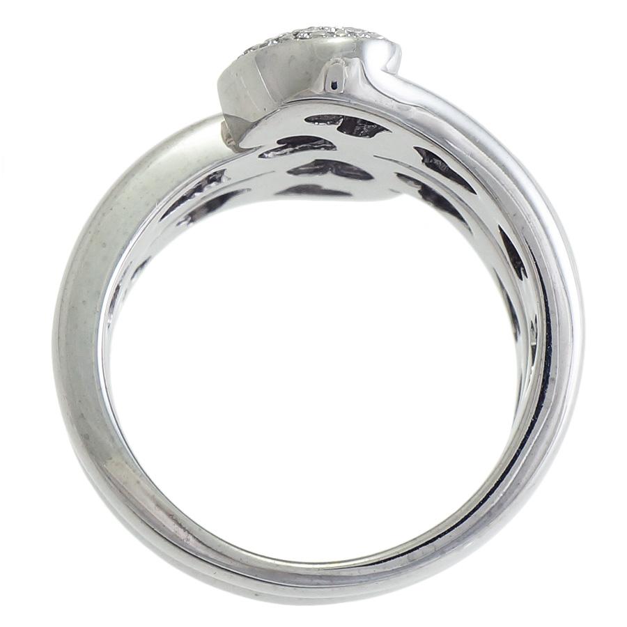 リング K18ホワイトゴールド ダイヤモンド 0.27ct 11号 ハート  