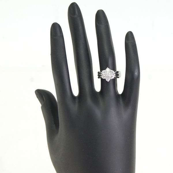 リング プラチナ900 ダイヤモンド 1.00ct サイズ9号 フラワーモチーフ