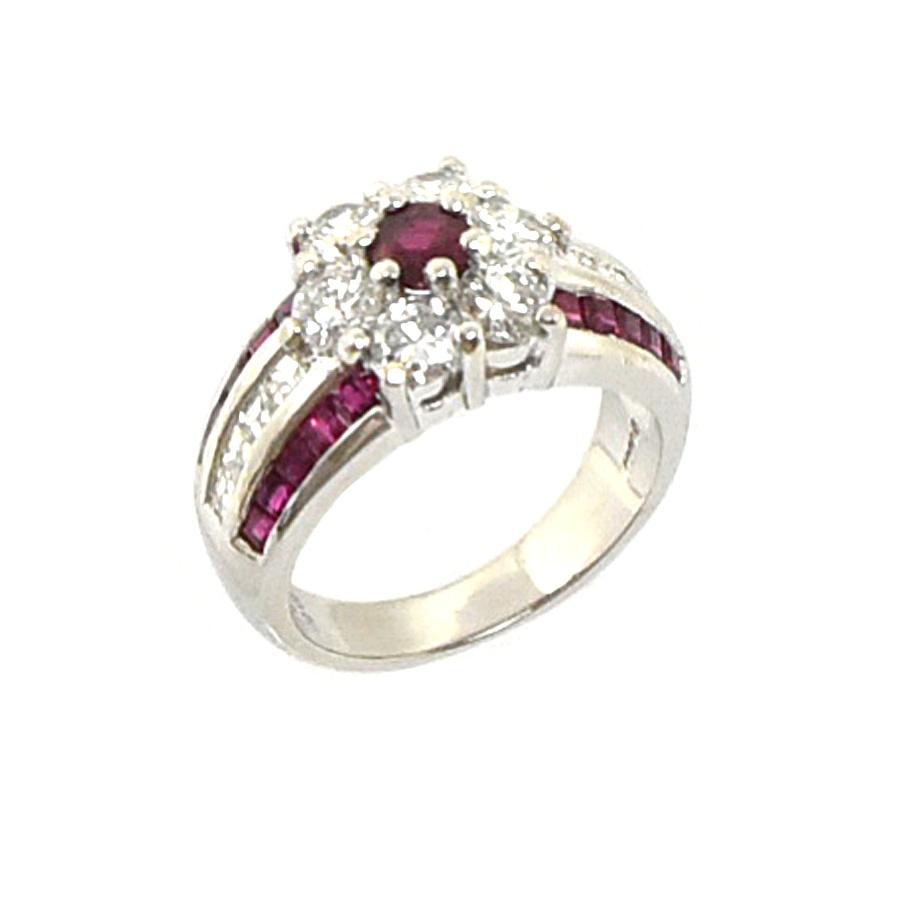 ルビーとダイヤモンドのリング　Pt.900 PT900 ルビー ダイヤモンド リング J413993 | ユキザキセレクトジュエリー
