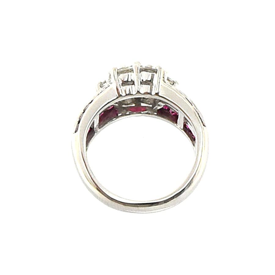 リング プラチナ900 Pt900 ダイヤモンド ルビー ダイヤ1.33ct ルビー