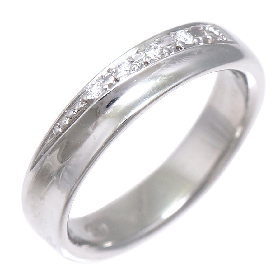 リング プラチナ950 ダイヤモンド 0.04ct ブルーダイヤモンド 0.02ct 8