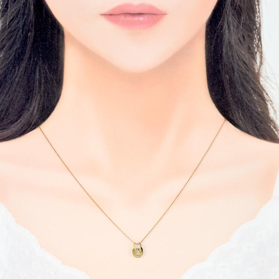 新品同様 ペンダント ネックレス K18 ゴールド ダイヤモンド 0.18ct  