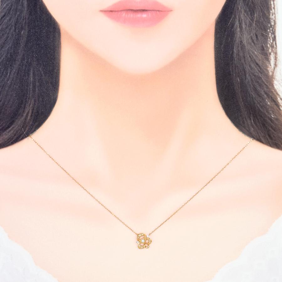 4℃（ヨンドシー） 新品同様 ペンダント ネックレス K18 ピンクゴールド 
