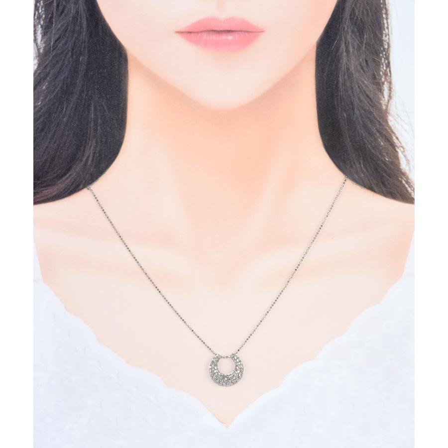 新品同様 ペンダント ネックレス K18ホワイトゴールド ダイヤモンド 