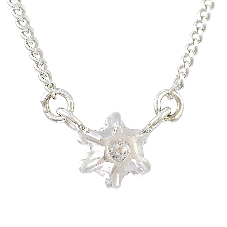 ペンダント プラチナ850 一粒 ダイヤモンド 0.21ct レディース 