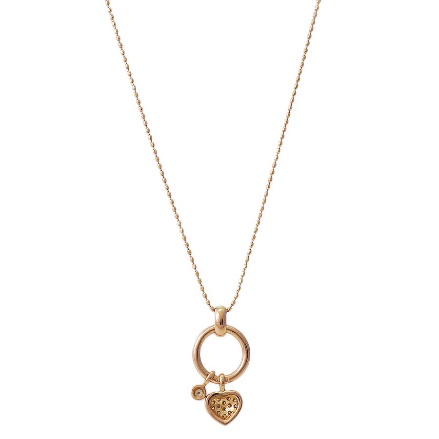 美品 VERITE ベリテ レディース K18 ダイヤモンドネックレス 正規品 ベリテ ペンダント K18ピンクゴールド ダイヤモンド 0.20ct ハート