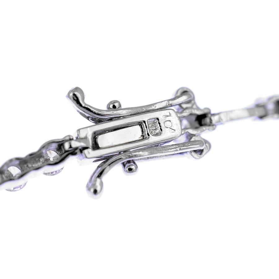 新品同様 ステーション ブレスレット K18WG ホワイトゴールド 