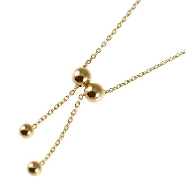 チェーンブレスレット K10YG イエローゴールド ボール レディース