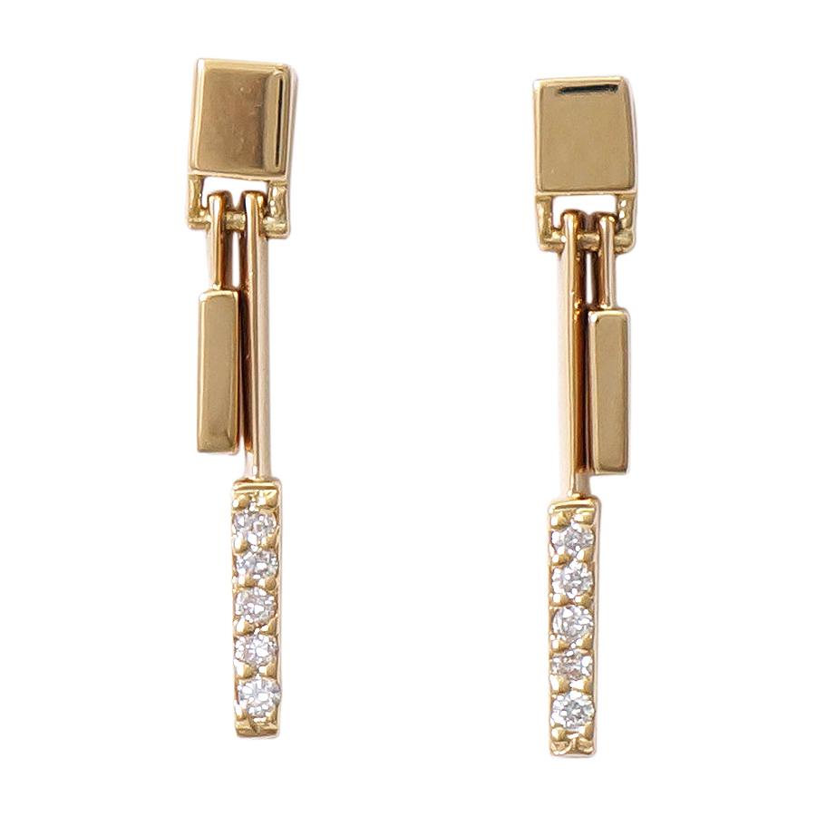 スタージュエリー ピアス K18イエローゴールド ダイヤモンド 0.06ct