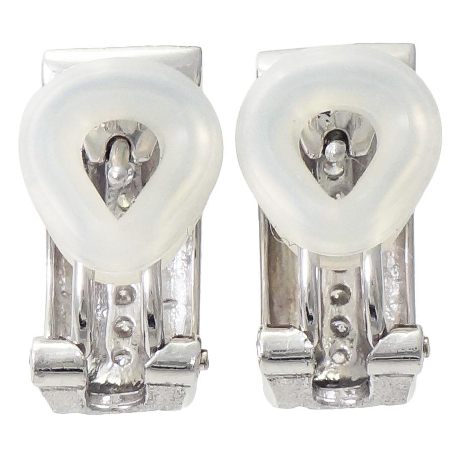 クリップピアス K18ホワイトゴールド プラチナ900 ダイヤモンド 0.20ct 