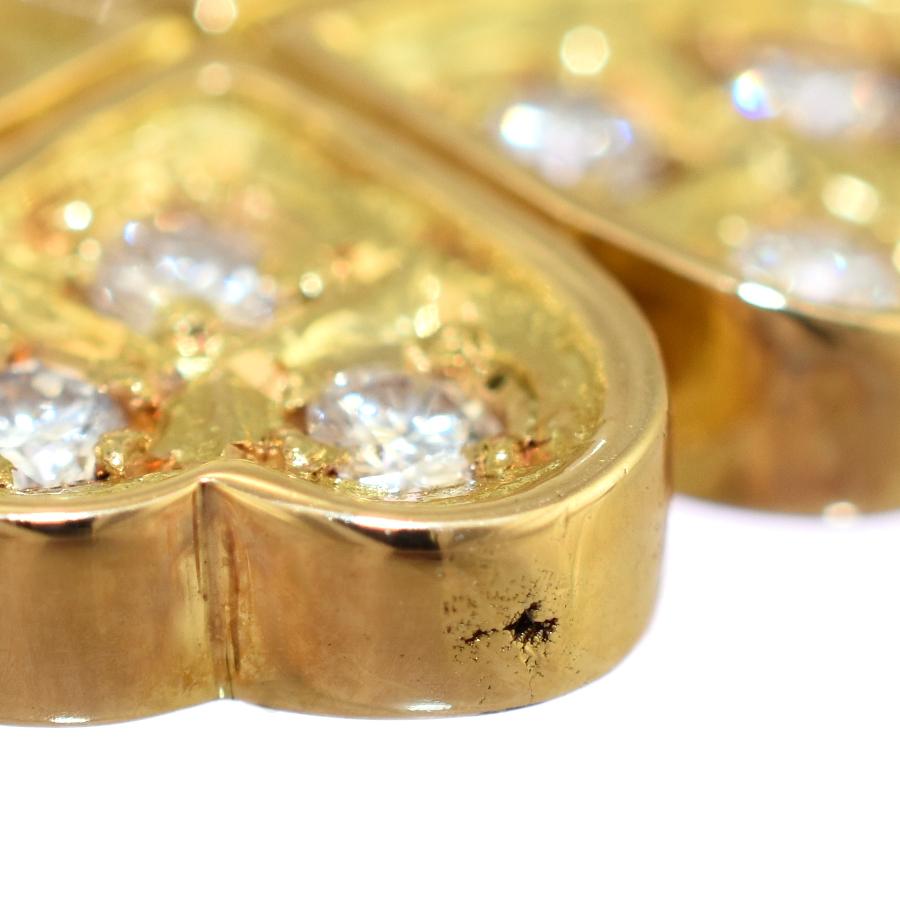 k18ダイヤペンダントトップ クローバー ペンダントトップ チャーム クローバー K18 イエローゴールド