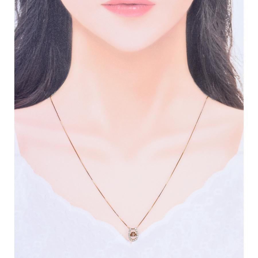 新品同様 ホースシュー 馬蹄 ペンダント ネックレス K18ピンクゴールド