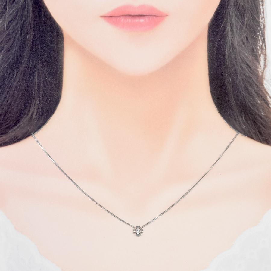 新品同様 フラワー ペンダント ネックレス プラチナ850 ダイヤモンド