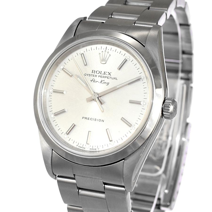 ロレックス　エアキング　ROLEX 14000M Y640983 メンズ　自動巻 ROLEX ロレックス エアキング 14000M SS ブルー文字盤 A番 自動巻き