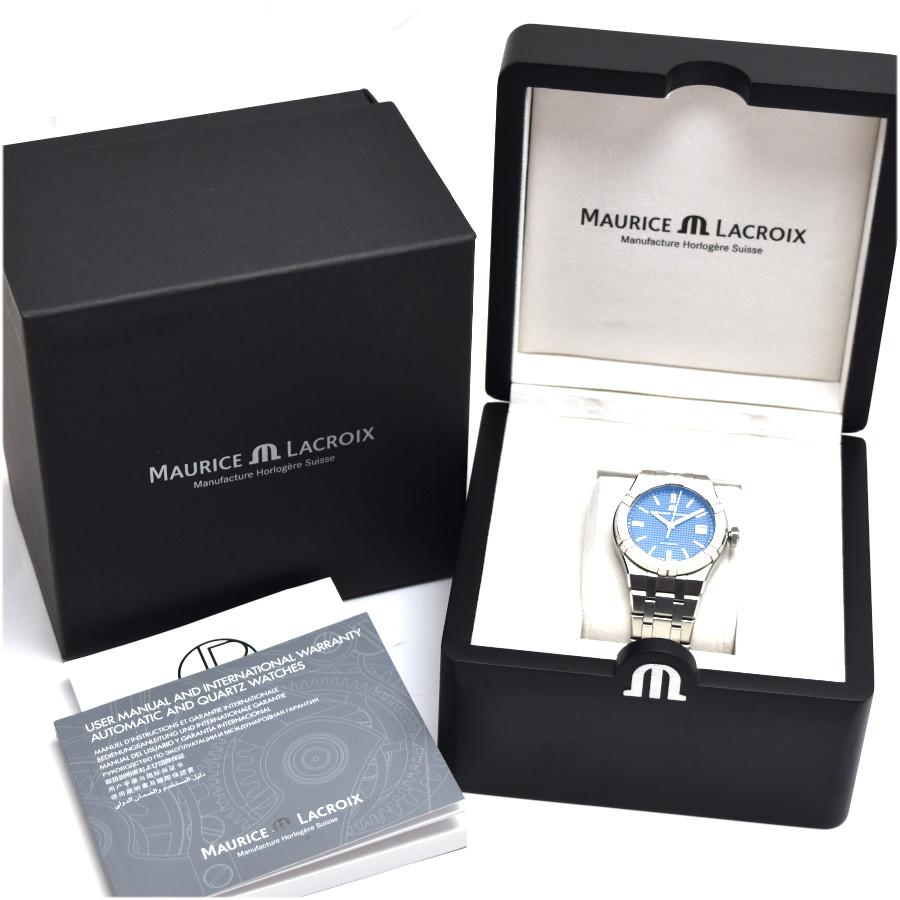 モーリスラクロア 腕時計 アイコン AT 裏スケルトン SS AI6007 メンズ ブルー文字盤 MAURICE LACROIX｜melcastcom｜06