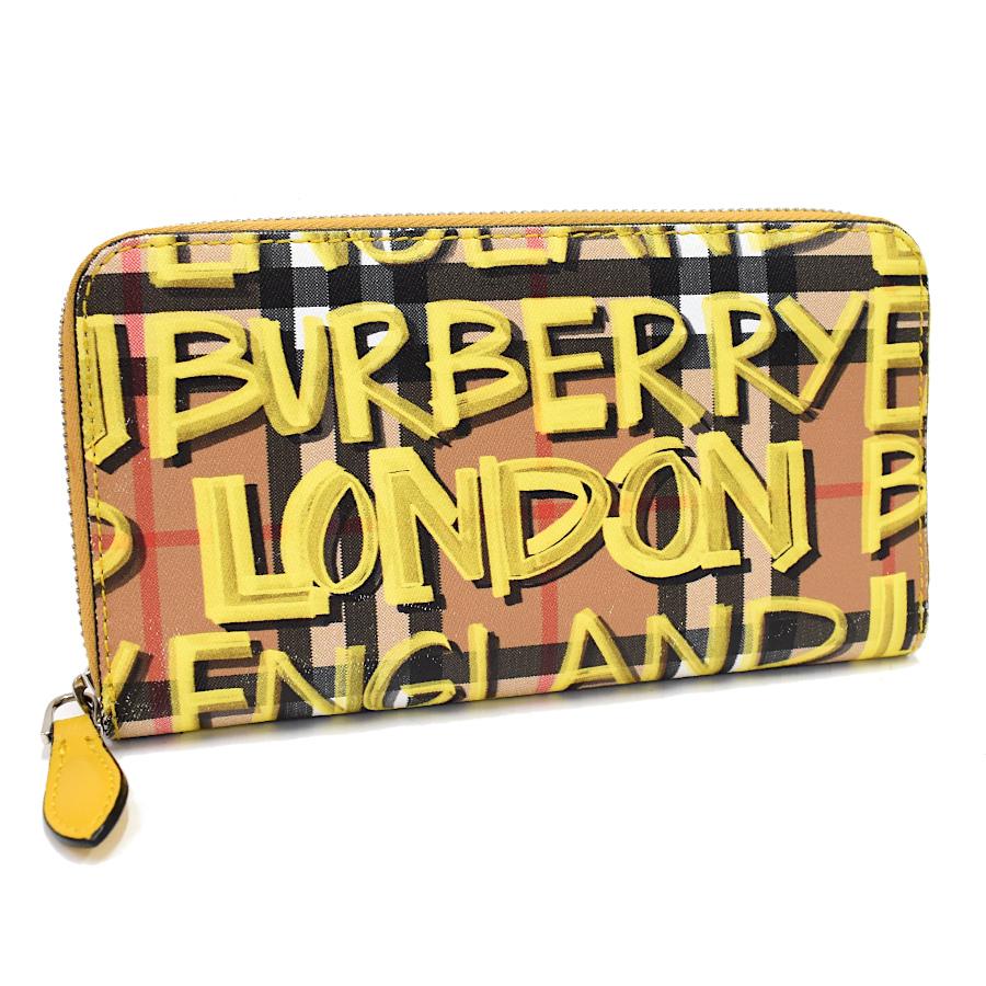 BURBERRY バーバリー グラフィティプリント ジップウォレット 長 BURBERRY バーバリー グラフィティプリント ジップウォレット 長