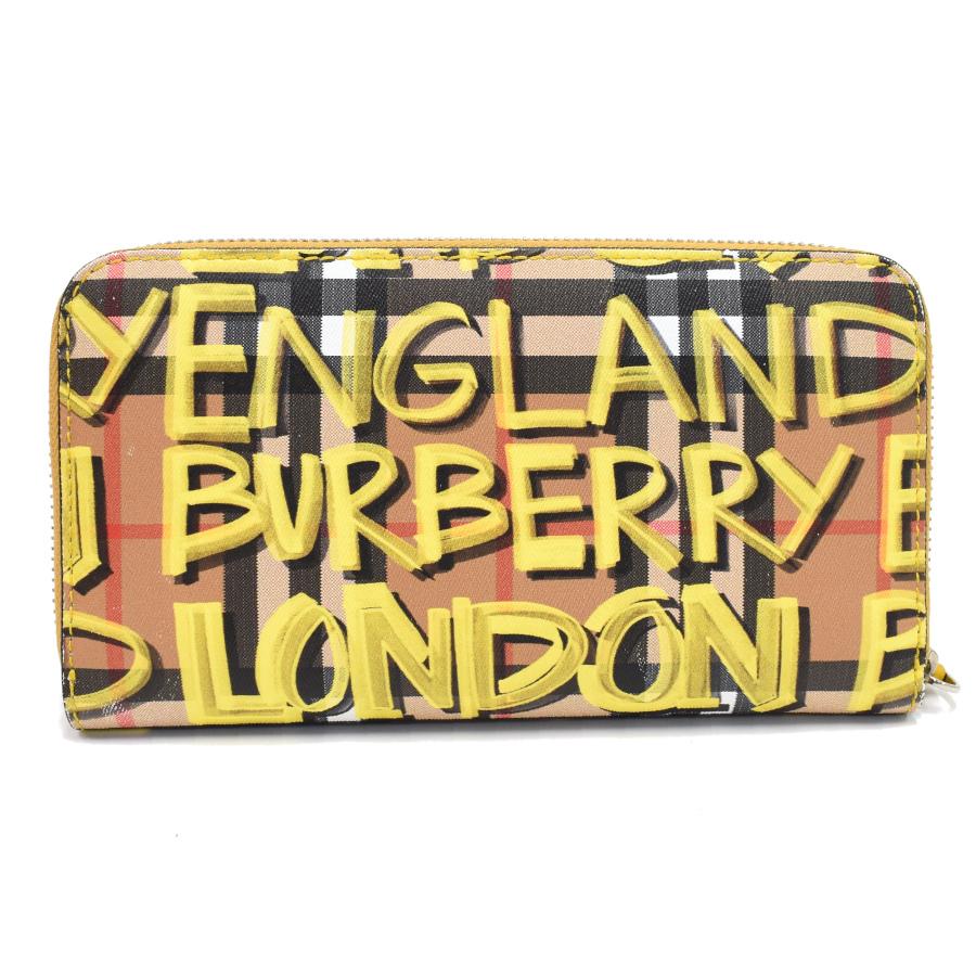 BURBERRY バーバリー グラフィティプリント ジップウォレット 長 BURBERRY バーバリー グラフィティプリント ジップウォレット 長