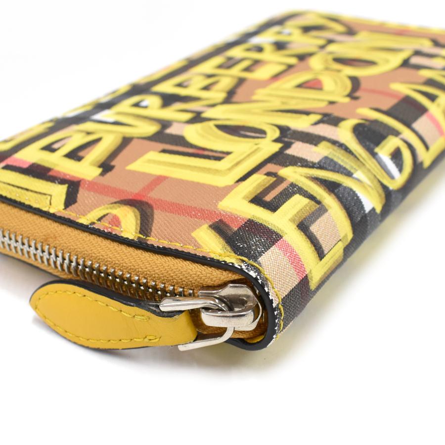 BURBERRY バーバリー グラフィティプリント ジップウォレット 長 BURBERRY バーバリー グラフィティプリント ジップウォレット 長