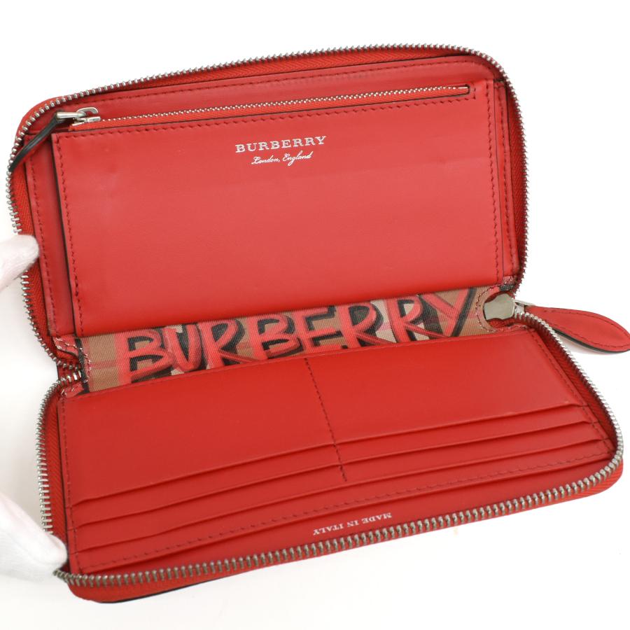 BURBERRY バーバリー グラフィティプリント ジップウォレット 長 BURBERRY バーバリー グラフィティプリント ジップウォレット 長