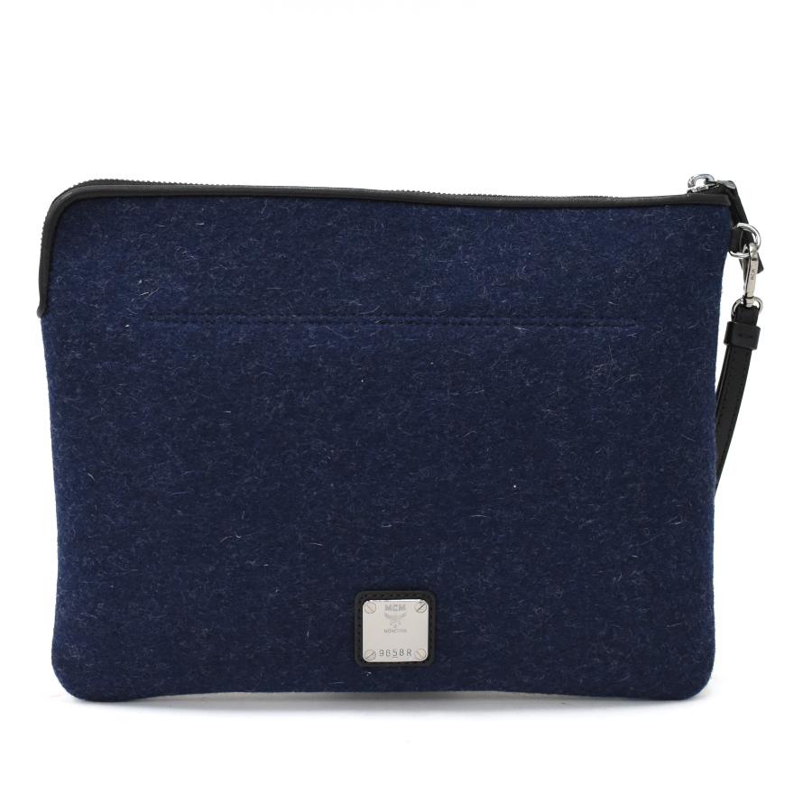 MCM ヴィセトス ロゴグラム スタッズ クラッチバッグ PVC レザー