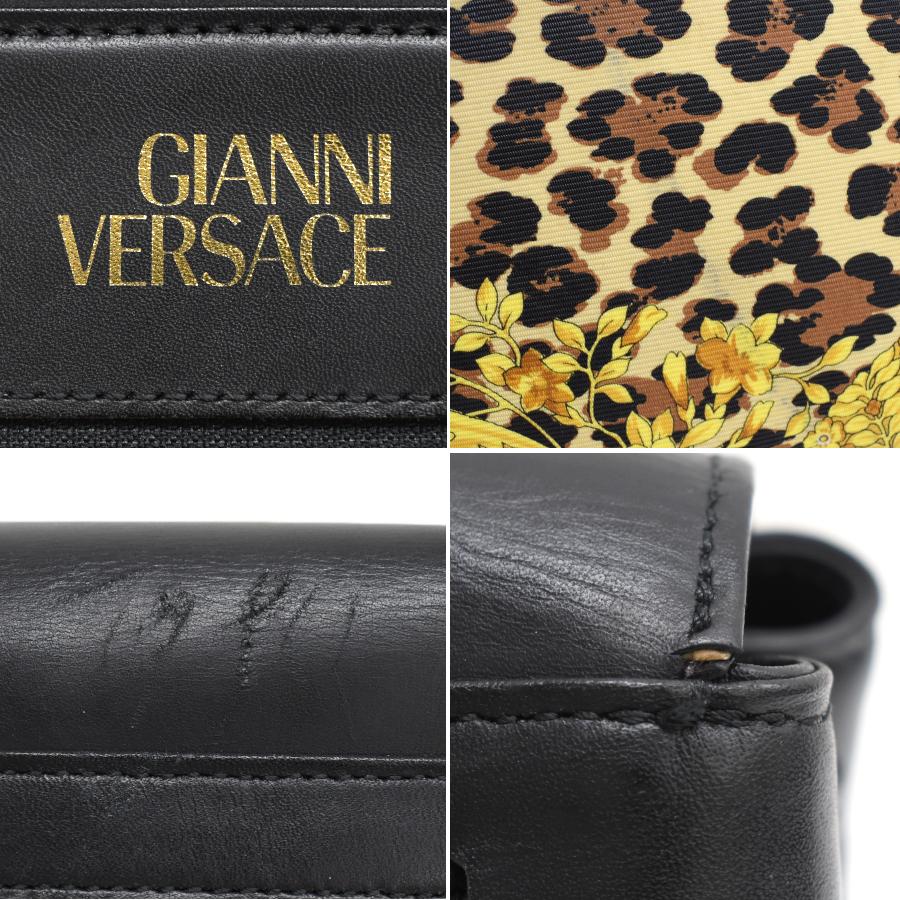 GIANNI VERSACE レオパード バロック柄 レザー ハンドバッグ GIANNI VERSACE ジャンニヴェルサーチ ハンドバッグ バロック