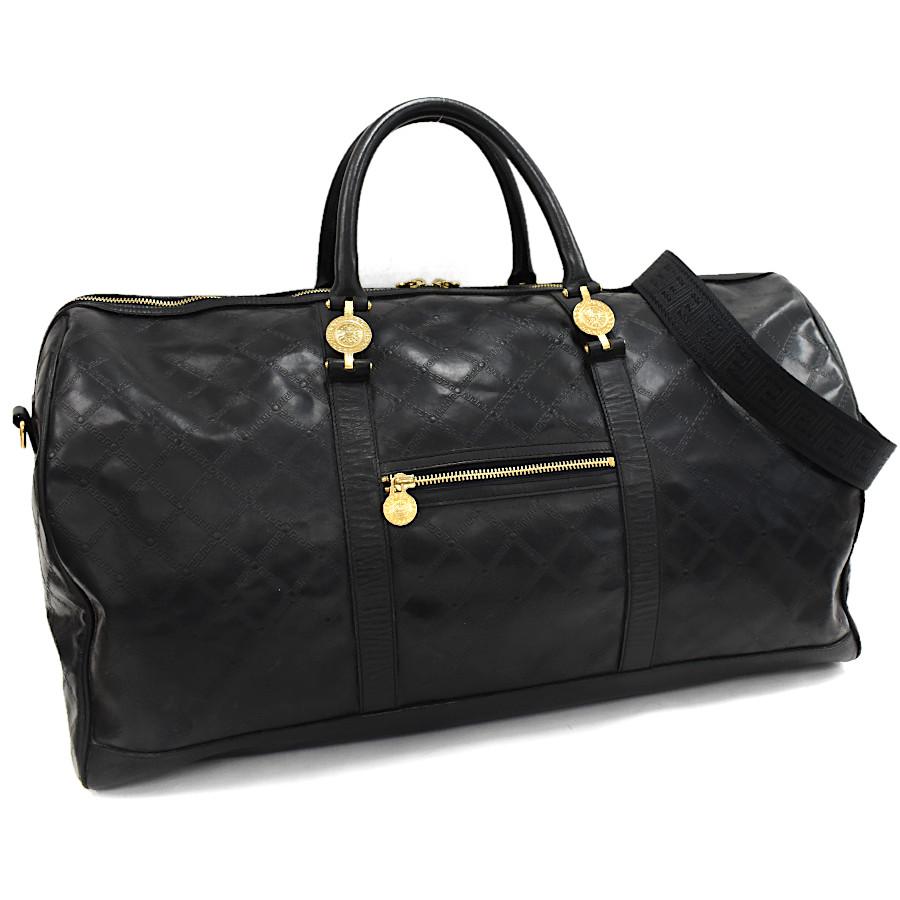 ヴェルサーチ トラベルバッグ ボストンバッグ サンバースト ブラック  