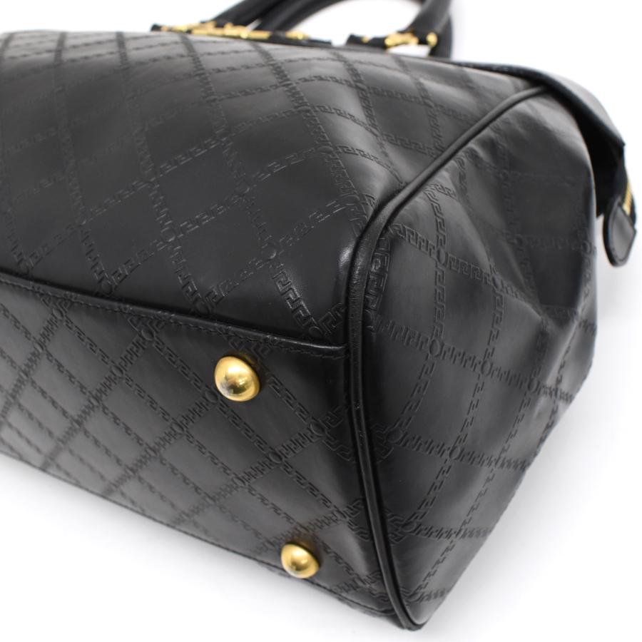 VERSACE ヴェルサーチ サンバースト グレカ ハンドバッグ VERSACE ヴェルサーチ サンバースト グレカ ハンドバッグ