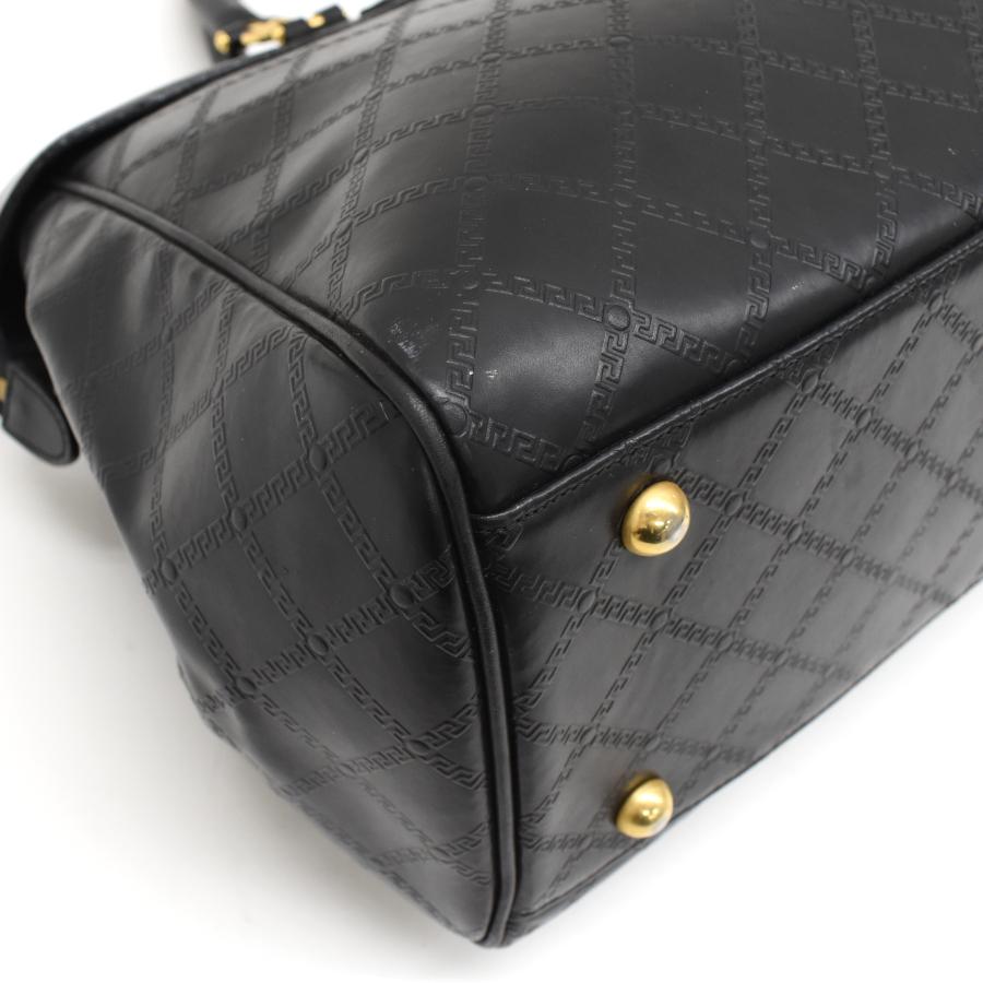 VERSACE ヴェルサーチ サンバースト グレカ ハンドバッグ VERSACE ヴェルサーチ サンバースト グレカ ハンドバッグ