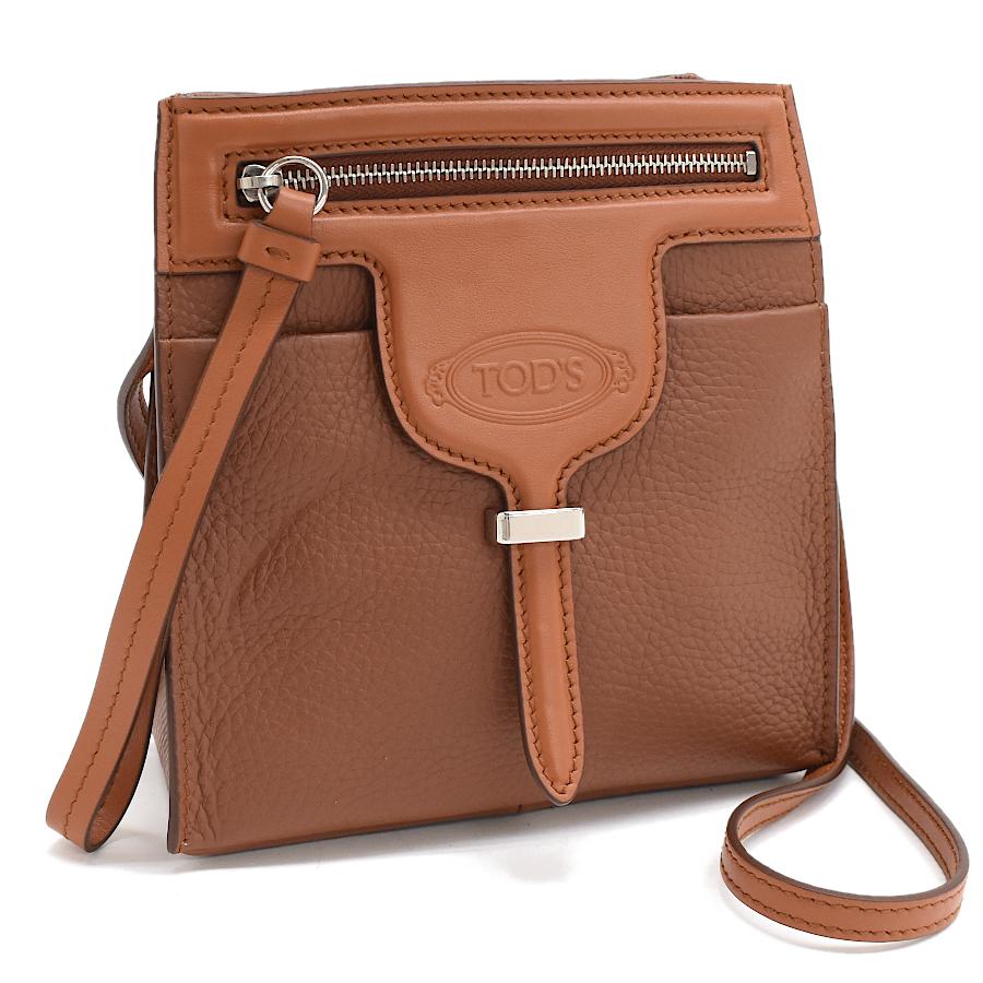TOD'S（トッズ） クロスボディ ショルダーバッグ レザー ブラウン