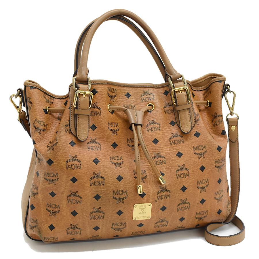 MCM ドローストリング 2way トートバッグ ヴィセトス コーテッド