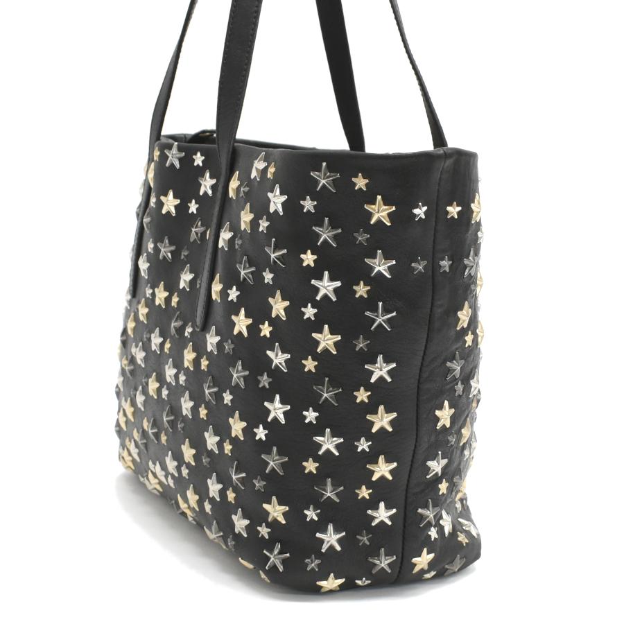 美品✨JIMMY CHOO ソフィア スタースタッズ ハンドバック レザー 黒 SOFIA ジミーチュウ ソフィア ショルダー トートバッグ レザー スター