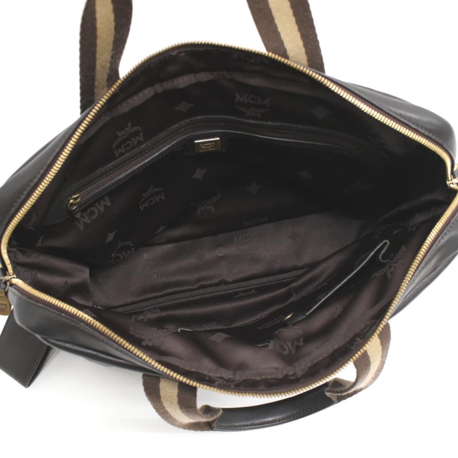 MCM（エムシーエム） ハンドバッグ ビジネスバッグ レザー ストライプ
