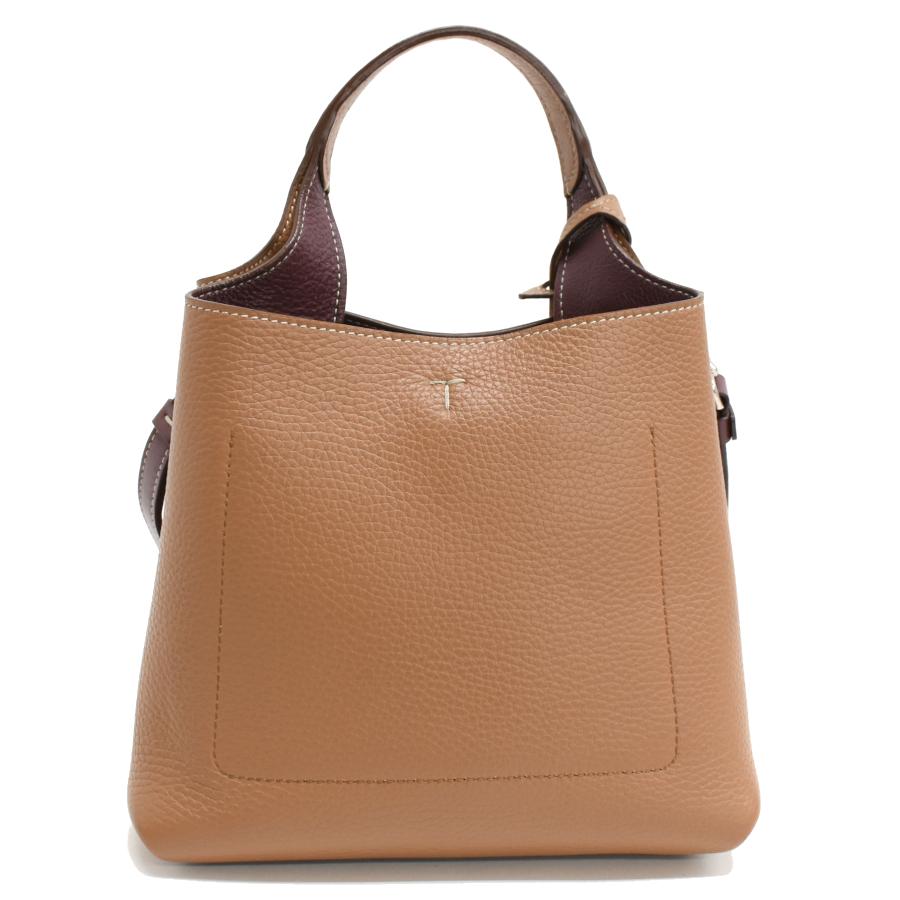トッズ トートバッグ ハンドバッグ 2WAY ブラウン タイムレス TOD'S（トッズ） 2way ハンドバッグ T タイムレス レザー ブラウン