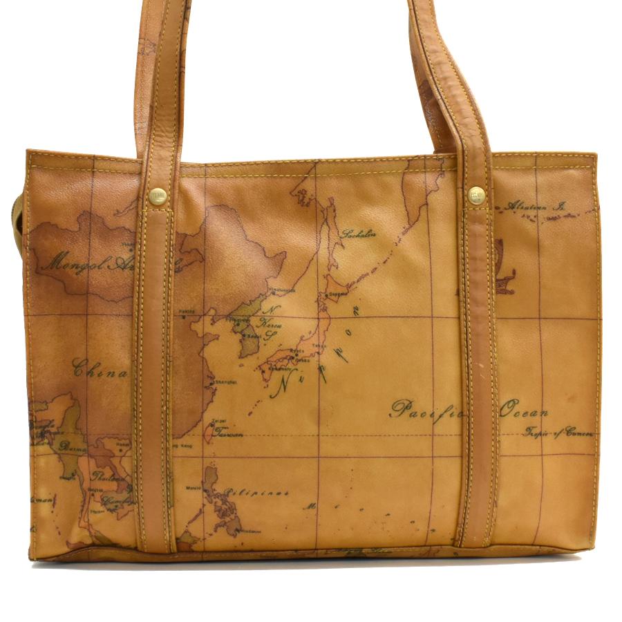 PRIMA CLASSE プリマクラッセ ジオクラシック 地図柄 PVC 茶 トートバッグ ユニセックス PRIMA CLASSE（プリマクラッセ） トートバッグ ジオクラシック 地図柄