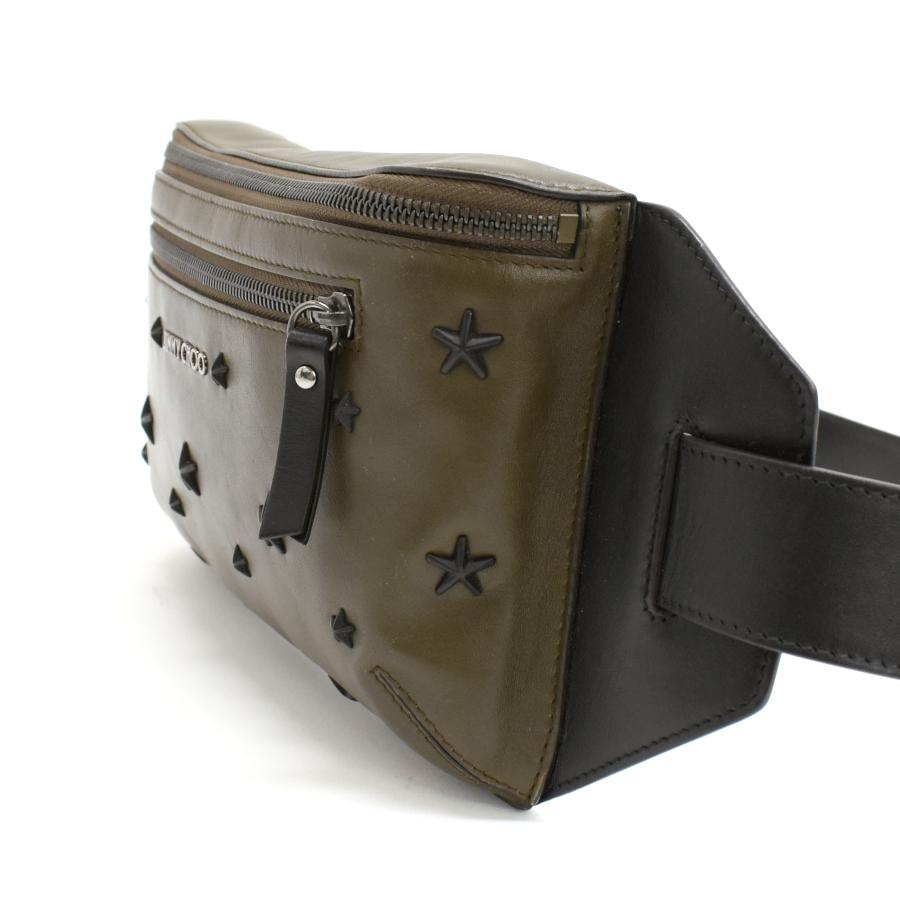 専用品JIMMY CHOO OSCAR オスカー カーキ レザー ボディバッグ OSCAR（JIMMY CHOO） ジミーチュウ オスカー ボディバッグ ウエスト