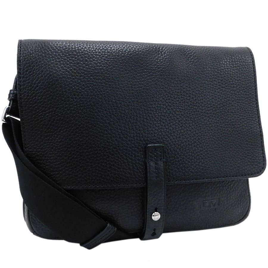 美品 TUMI トゥミメッセンジャーバッグ ショルダーバッグ 6854D シボ革 TUMI（トゥミ） 新品同様 ショルダーバッグ 6854D レザー ブラック系