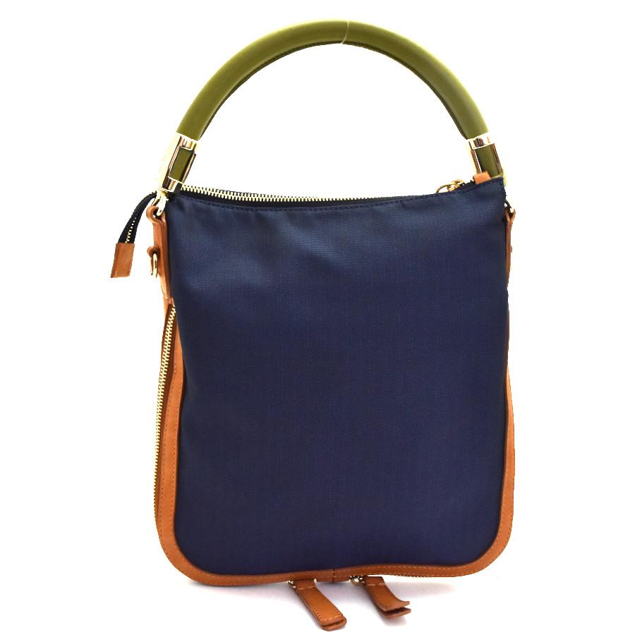 EMPORIO ARMANI ショルダーバッグ ネイビー/ブラウン EMPORIO ARMANI ショルダーバッグ ネイビー/ブラウン