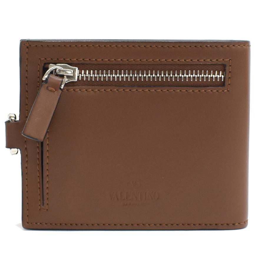 VALENTINO ヴァレンティノ 二つ折り財布 P0342LVN レザー ブラウン  