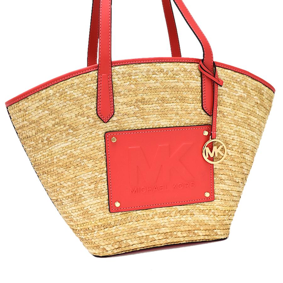 新品同様 マイケルコース LARGE ドローストリングトート かごバッグ  