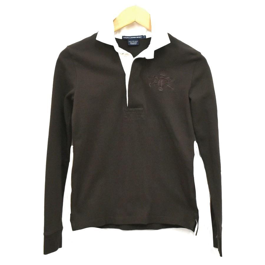 ラルフローレン 長袖ポロシャツ レディース コットン ブラウン