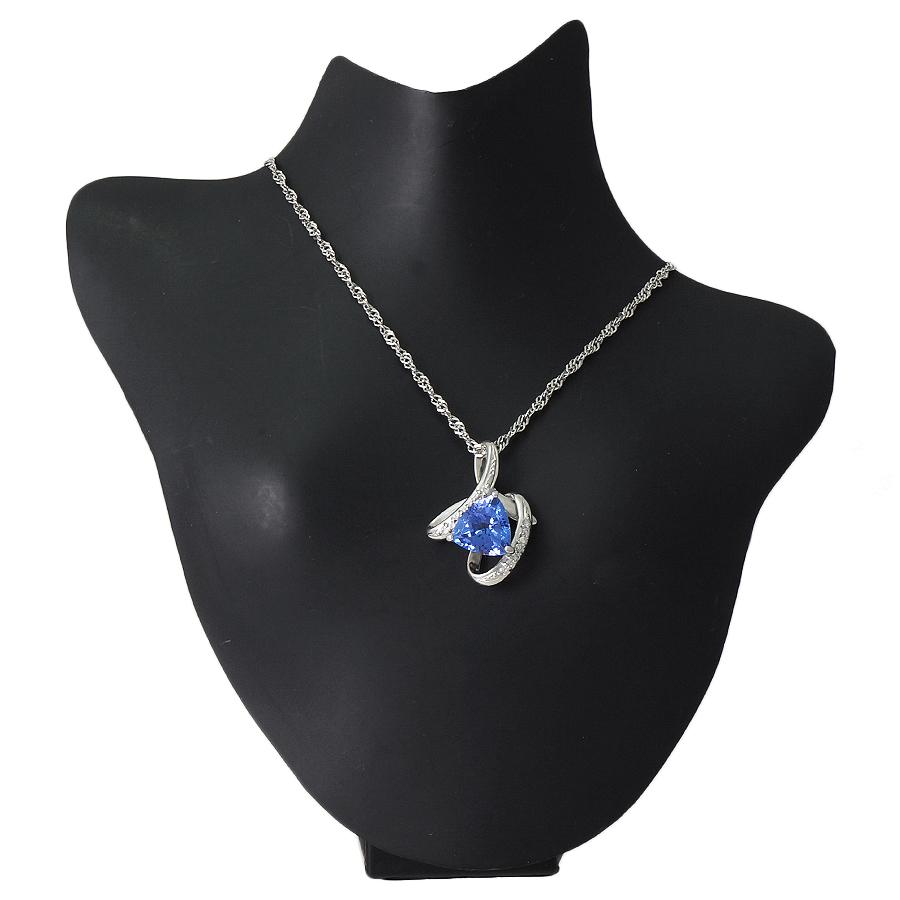 タンザナイト・ダイアプラチナペンダント　PT900/PT850 ペンダント Pt900 850 タンザナイト2.57ct ダイヤモンド0.14ct 8.1g
