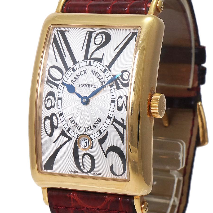 フランクミュラー メンズ腕時計 ロングアイランド K18YG×革ベルト 自動