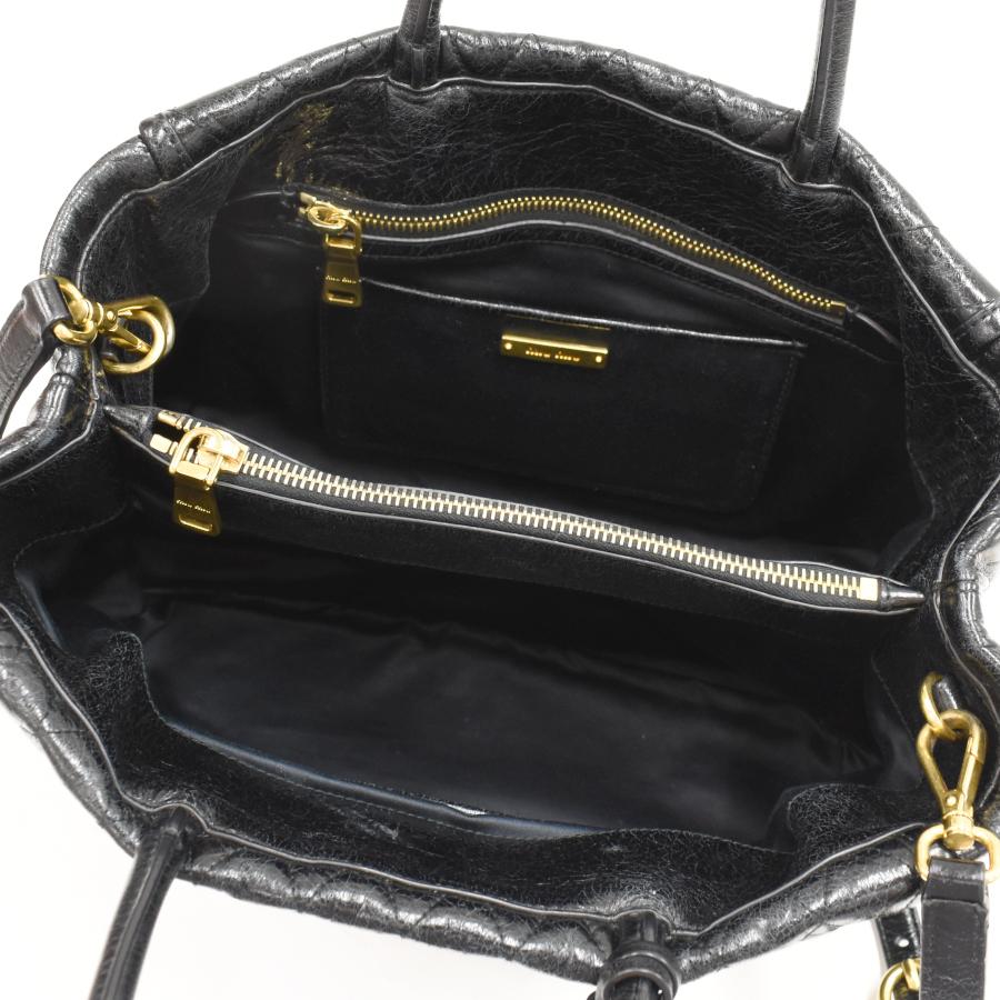 *miu miu ミュウミュウ 2way レザー サッチェルバッグ * miu miu（ミュウミュウ） サッチェル ハンドバッグ 2way ショルダー